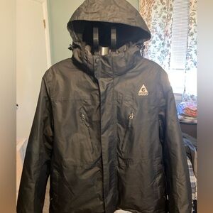 Gerry Hooded Insulated Winter Jacket Mens XL Black Waterproof Outdoor Coat NWOT